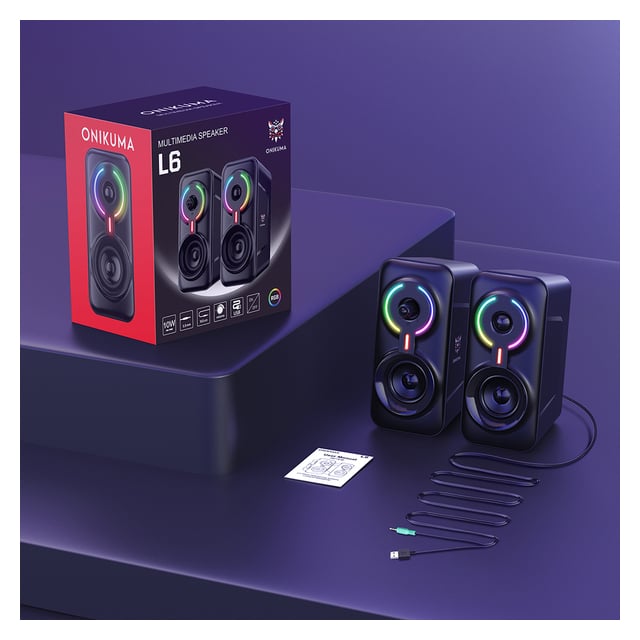 Onikuma L6 10W Bluetooth 5.0 RGB Speakers - 3