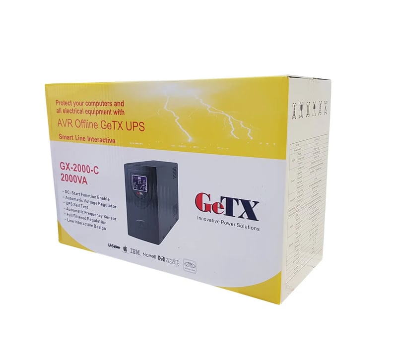 GeTX GXK-2000-C 2000VA Line-Interactive UPS 1200W - 6