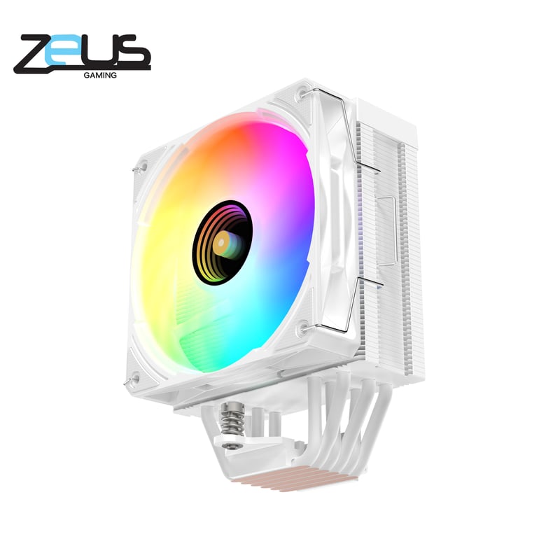 مبرد Zeus ZC-600 Air Freeze مبرد هواء 120mm 220W TDP ARGB أبيض - 3