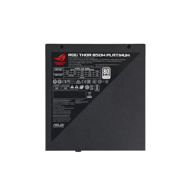 باور سبلاي ASUS ROG Thor 850W 80+ Platinum Fully Modular أسود - 5