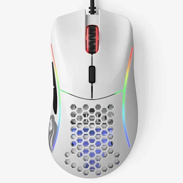 Glorious Model D Gaming Mouse Wired Glossy White RGB - 5
