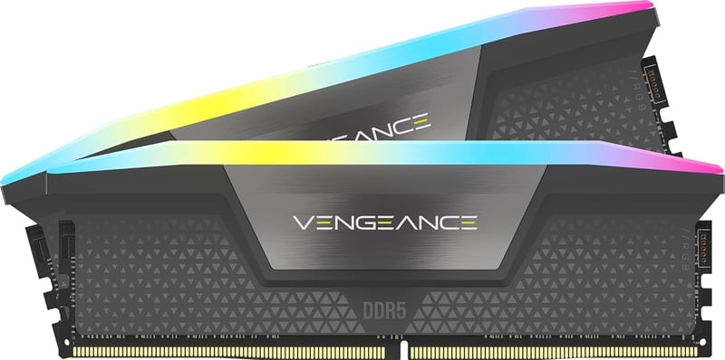 CORSAIR VENGEANCE RGB DDR5 32GB (2x16GB) 6000MHz CL38 Memory Kit - Black - 2