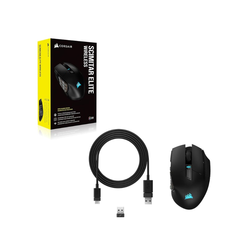 ماوس Corsair Scimitar Elite 26000 DPI Dual-Mode Wireless RGB - 1
