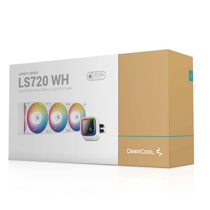 DeepCool LS720 360mm AIO Liquid CPU Cooler White - 9