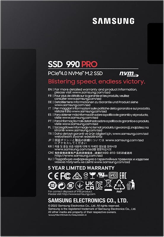 SSD Samsung 990 Pro 2TB NVMe M.2 PCIe 4.0 - 3