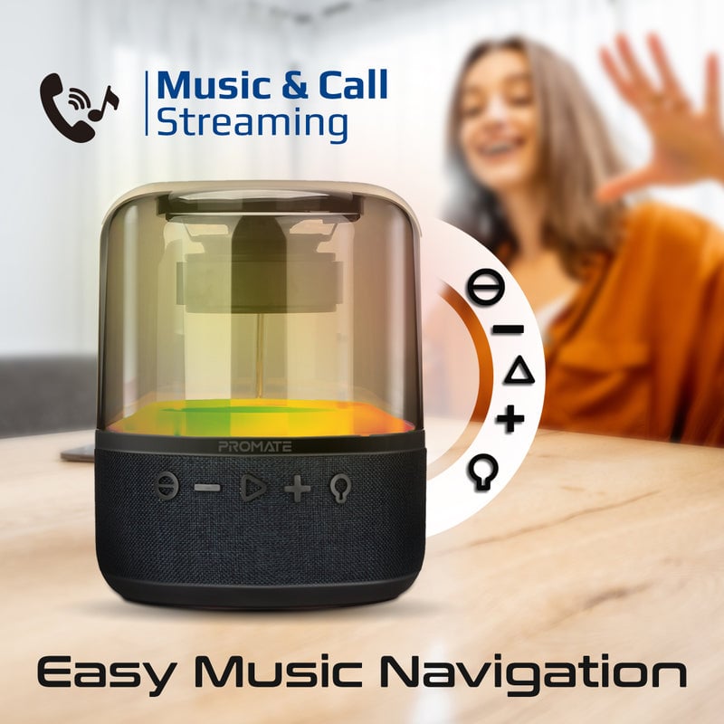 Promate Glitz-L 10W LumiSound 360° Wireless Speaker - 4
