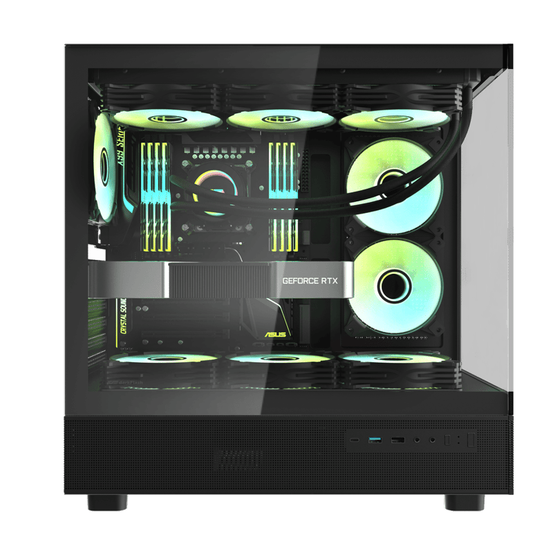 DarkFlash DPX90 Mid-Tower ATX Case Black Tempered Glass - 5