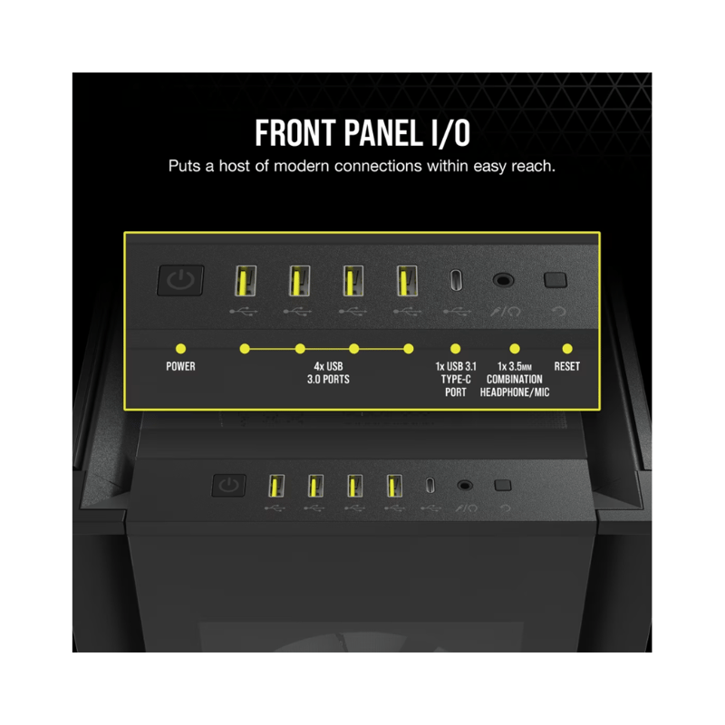 كيس Corsair 7000X Full Tower Black Tempered Glass iCUE RGB - 4