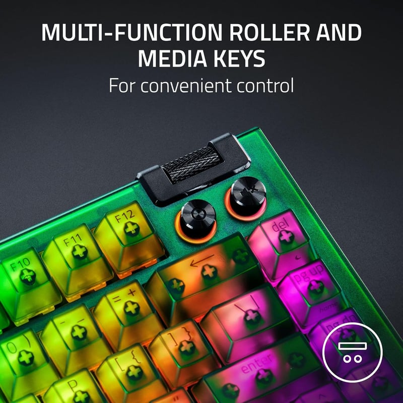 كيبورد Razer BlackWidow V4 75% Orange Tactile Hot-Swappable USB-C RGB - 8
