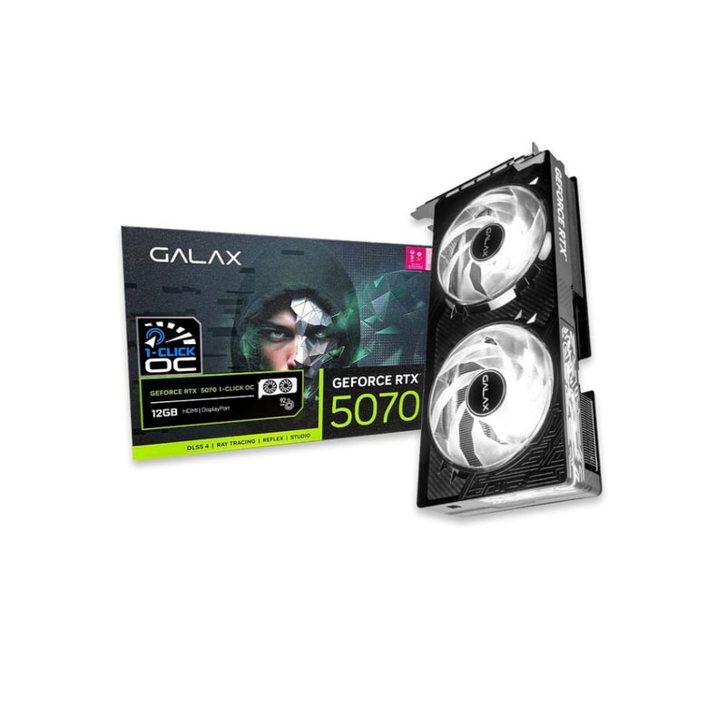 كارت شاشة GALAX GeForce RTX 5070 12GB GDDR7 1-Click OC Black Edition - 3