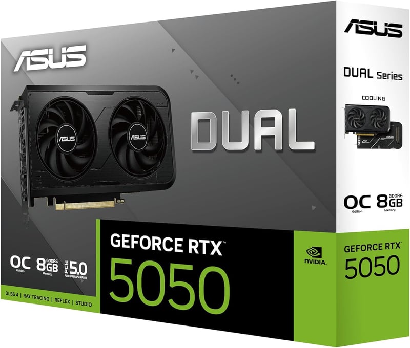 كارت شاشة ASUS Dual GeForce RTX 5050 8GB GDDR6 OC Edition - 5