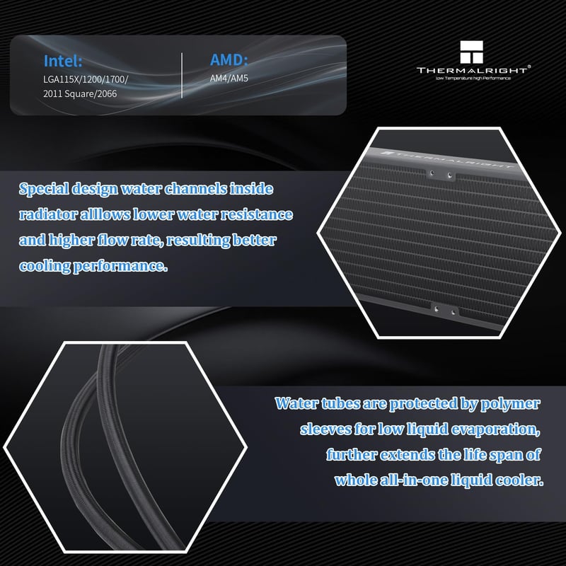 Thermalright Aqua Elite 240 V3 AIO Liquid Cooler 240mm 200W TDP - 2