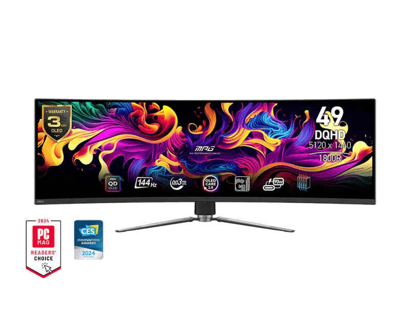 شاشة MSI MAG 49 CQ1P 49″ 5120x1440 144Hz QD-OLED - 1