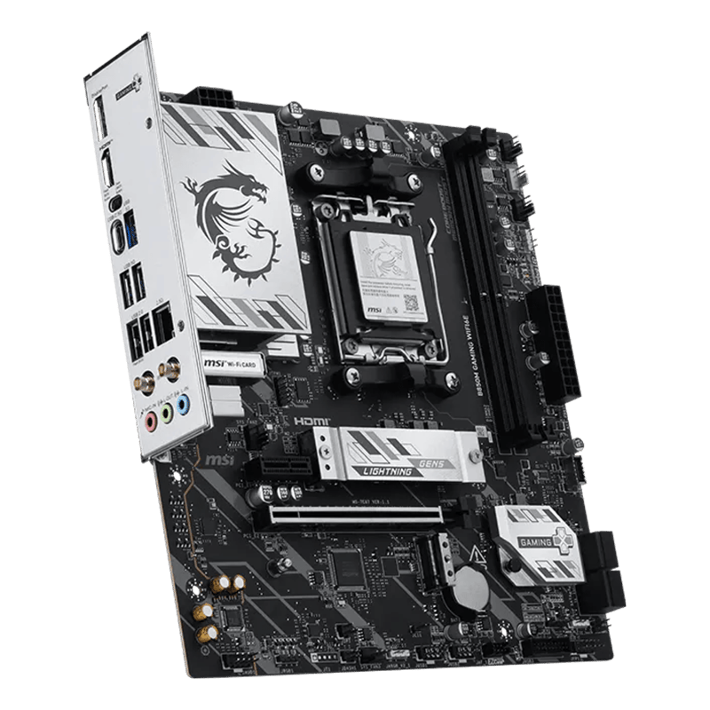 MSI B850M GAMING PLUS WIFI6E AMD AM5 DDR5 Micro-ATX Motherboard - 6