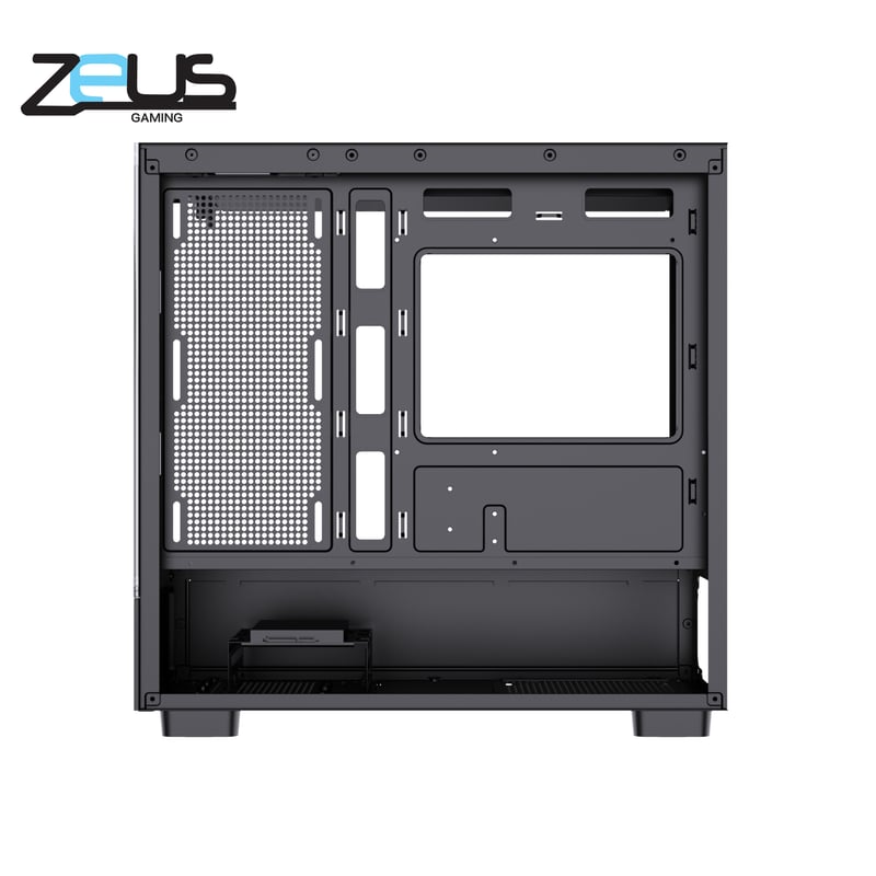 كيس Zeus Z6 Pro Micro-ATX أسود مع 3 مراوح ARGB - 4