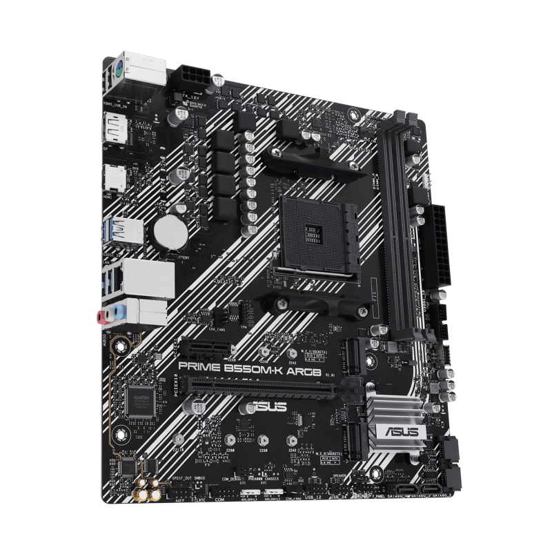 ASUS PRIME B550M-K ARGB AM4 Micro-ATX DDR4 Motherboard - 5