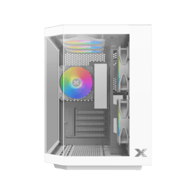 Xigmatek CUBI Mini-Tower Case White Tempered Glass - 5