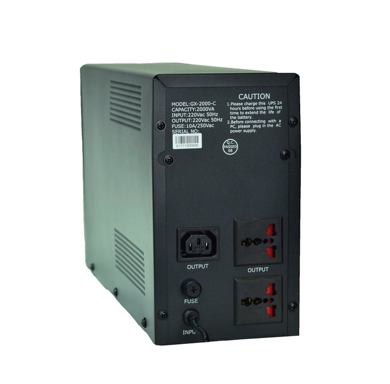 يو بي إس GeTX GXK-2000-C 2000VA 1200W Line-Interactive 12V 9Ah (2x) - 2