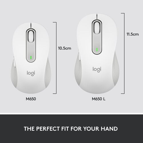 ماوس Logitech Signature M650 4000 DPI لاسلكي رمادي - 7