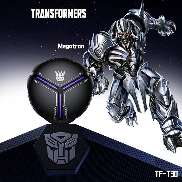 سماعات Transformers TF-T30 TWS بلوتوث 5.4 13mm درايفر 20H أسود - 2
