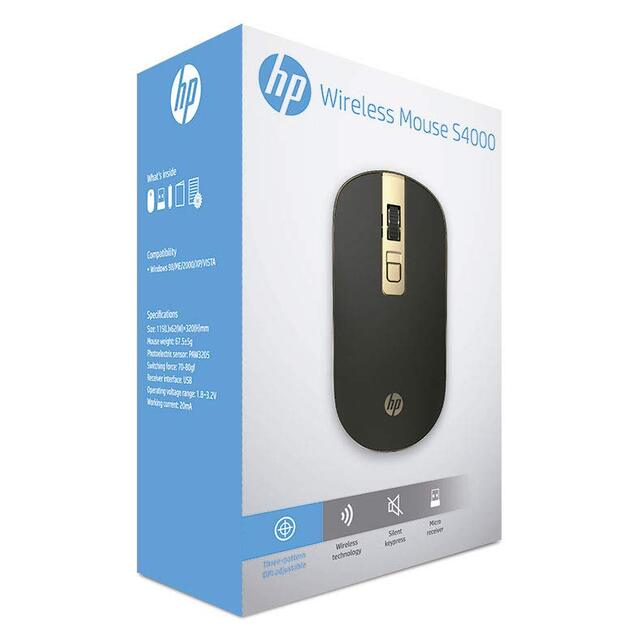 ماوس HP S4000 1600 DPI لاسلكي أسود - 4