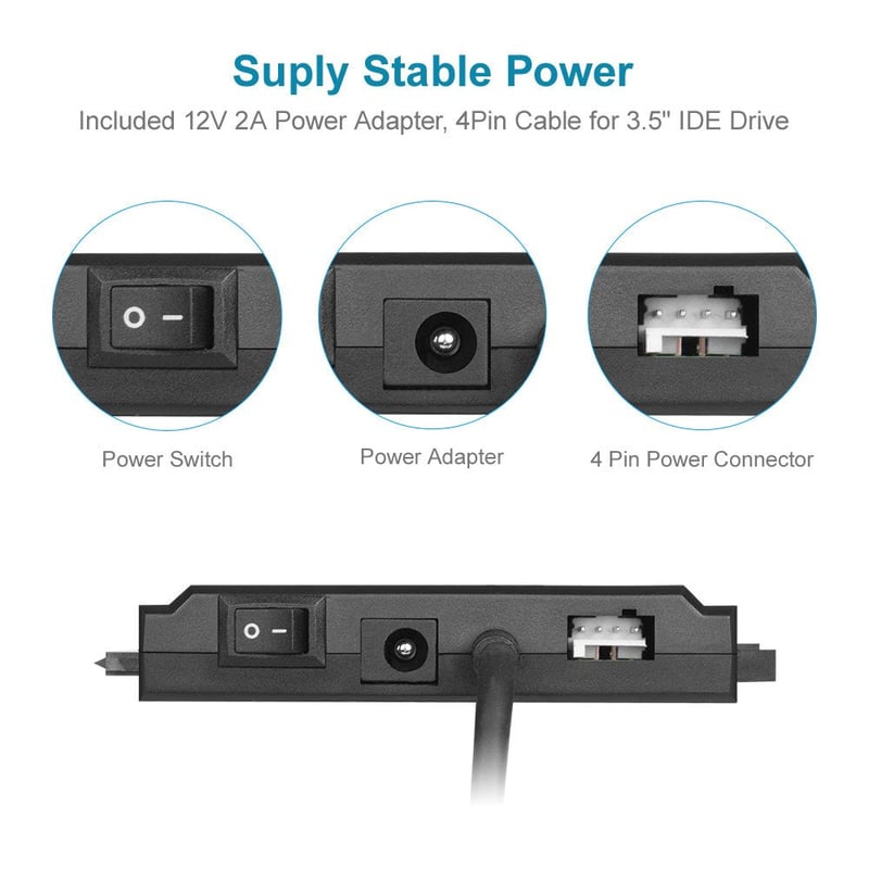 محول Unitek SmartLink Trinity USB 3.0 إلى SATA II & IDE - 6