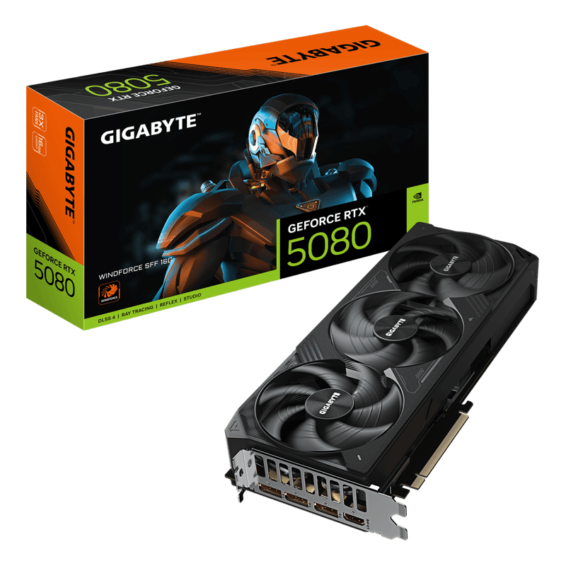 كارت شاشة Gigabyte WindForce GeForce RTX 5080 16GB GDDR7 OC SFF - 1