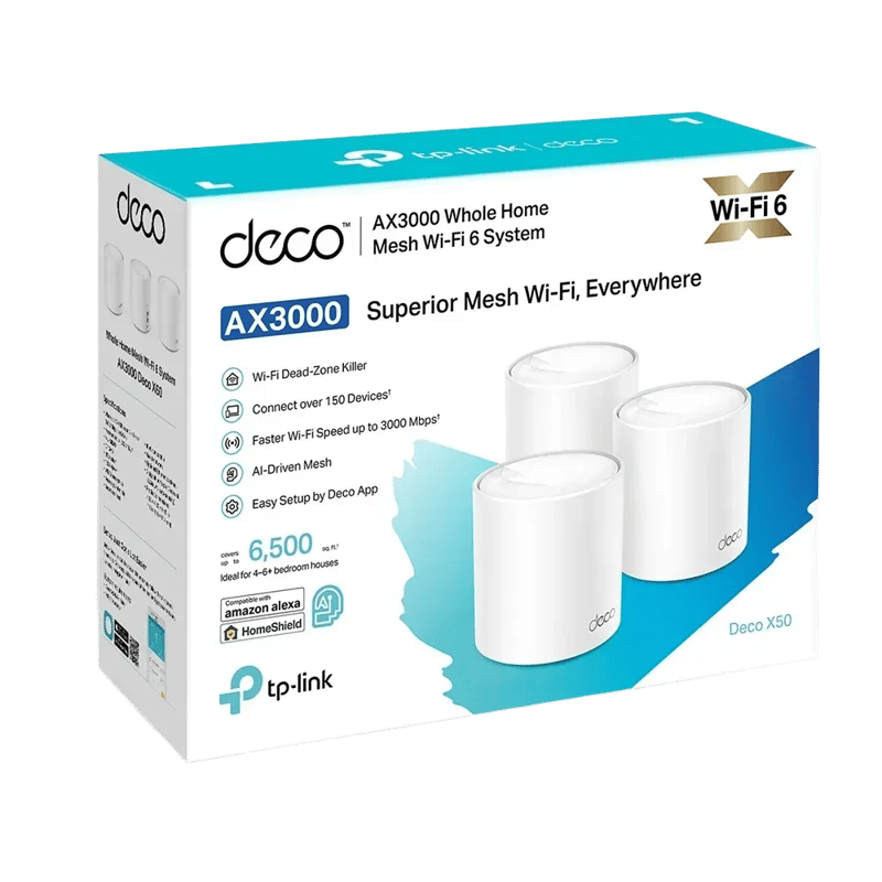 TP-Link Deco X50 AX3000 3-Pack WiFi 6 Dual-Band Mesh System - 2