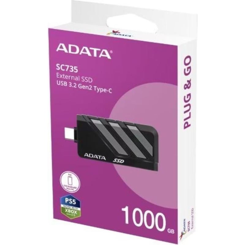 هارد خارجي ADATA SC735 1TB USB 3.2 1050MB/s أزرق - 10