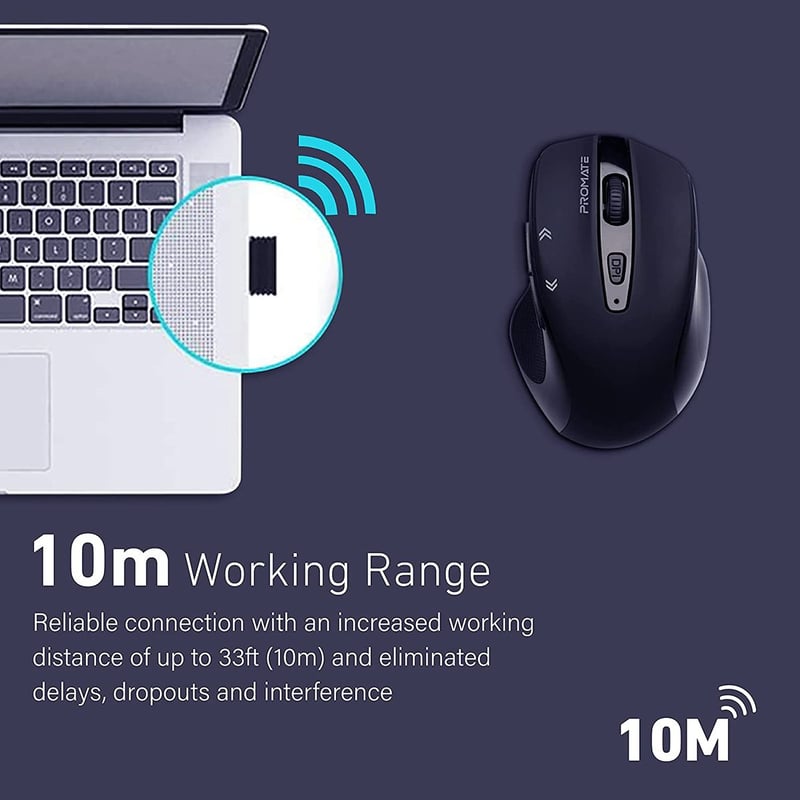 Promate Cursor Wireless Mouse 1600 DPI - 4