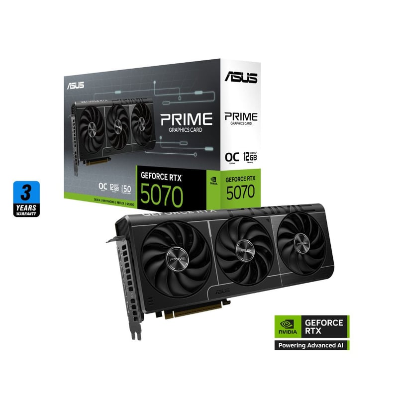 كارت شاشة ASUS PRIME GeForce RTX 5070 12GB GDDR7 OC Edition - 7