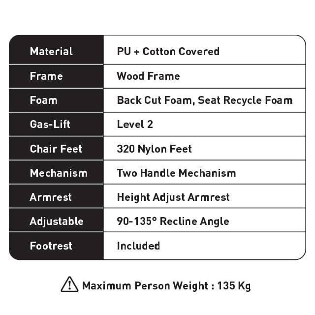 Raptor RGC-100 Gaming Chair - Black & Yellow - 3