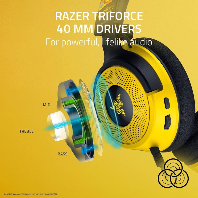 سماعات Razer Kraken V4 X إصدار بوكيمون USB مع ميكروفون - 5
