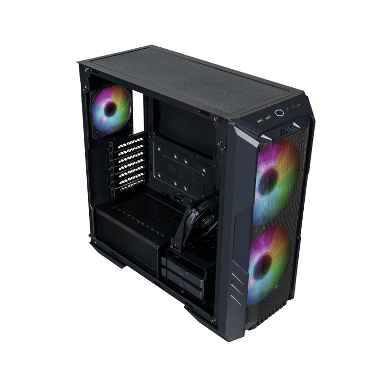 Cooler Master HAF 500 Mid-Tower ATX Case Black Tempered Glass - 7