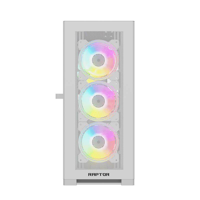 Raptor Arctic Hawk XL Mid-Tower ATX Case White Tempered Glass RGB - 5