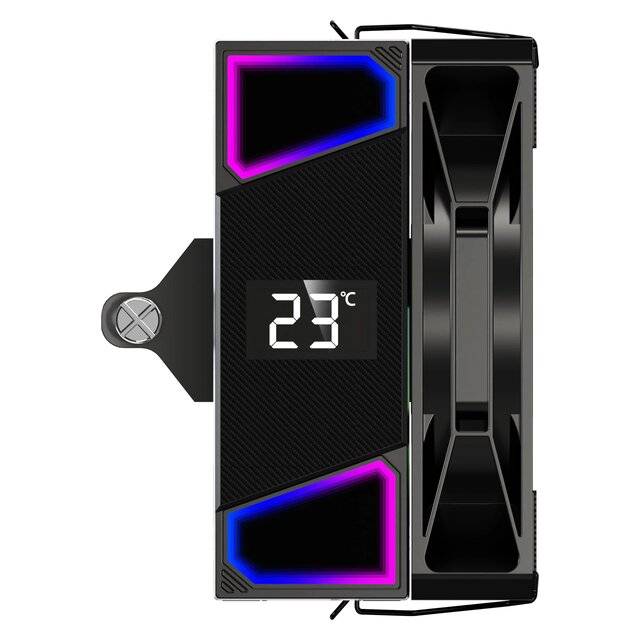 مبرد Zeus ZC-600 Air Freeze LCD 120mm 220W TDP ARGB أسود - 8