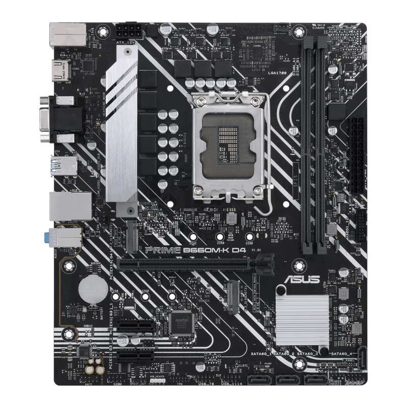 ASUS PRIME B660M-K D4 LGA 1700 Micro-ATX Motherboard - 3