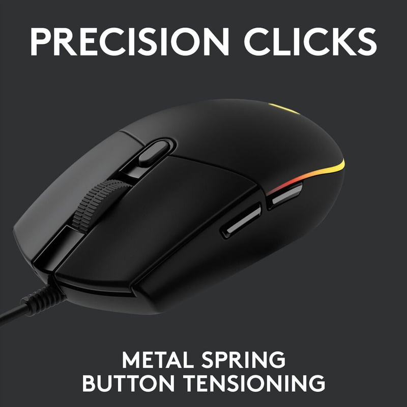ماوس Logitech G203 LIGHTSYNC 8000 DPI RGB USB أبيض - 11