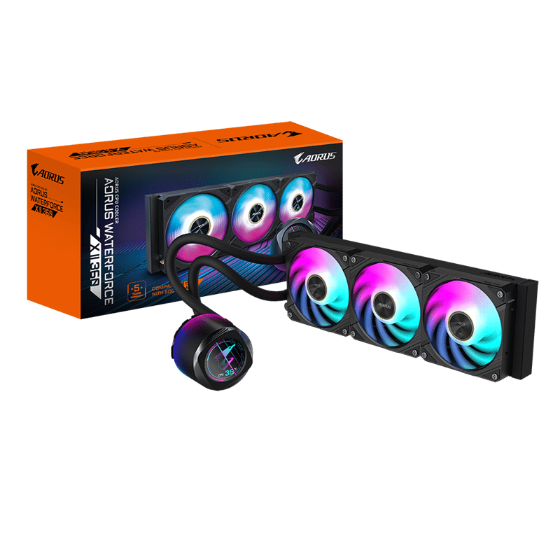 مبرد Gigabyte Aorus Waterforce X II 360mm AIO سائل أبيض ARGB LCD - 4