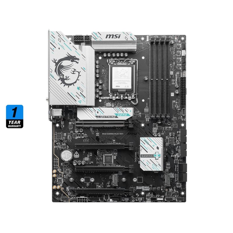 MSI Gaming Plus B860 WiFi LGA1851 ATX DDR5 Motherboard - 5