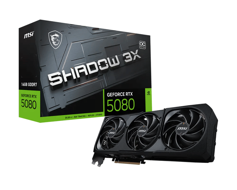 كارت شاشة MSI Shadow 3X RTX 5080 16GB GDDR7 OC Edition - 1