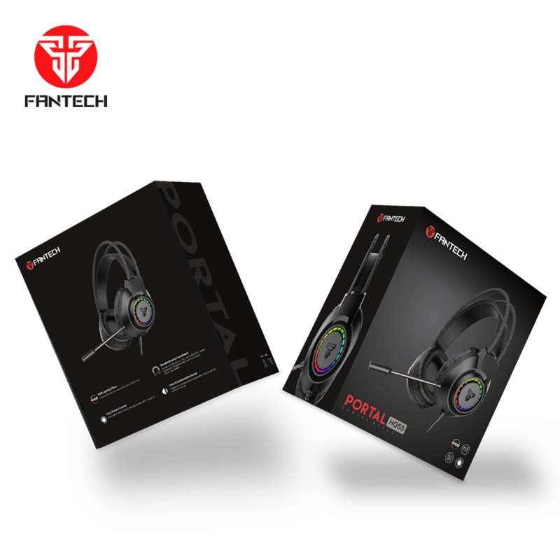 سماعات Fantech HQ55 جيمنق سلكي أسود - 8