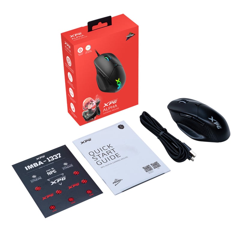 ماوس XPG Alpha 16000 DPI USB-C RGB أسود - 8