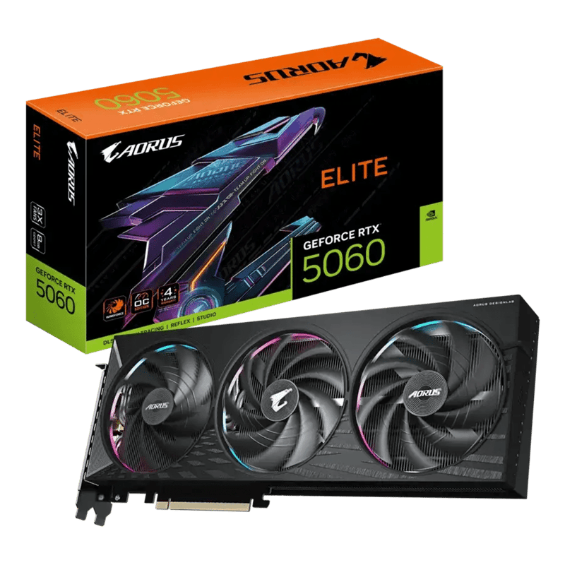 كارت شاشة Gigabyte AORUS GeForce RTX 5060 8GB GDDR7 Elite - 8