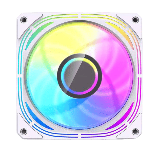 DarkFlash INF 24T 120mm ARGB Case Fan 5-in-1 Pack White - 4