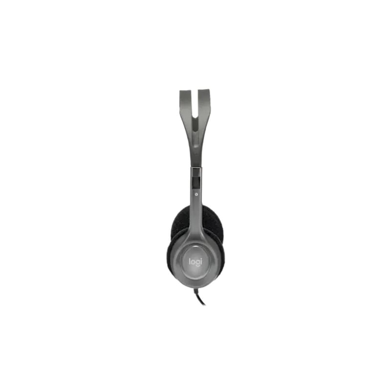 سماعات Logitech H110 سلكي 3.5mm مع مايك رمادي - 4