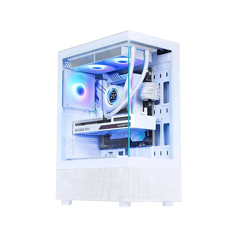 SAMA Neview 3321 Mid-Tower ATX Case White Tempered Glass - 3