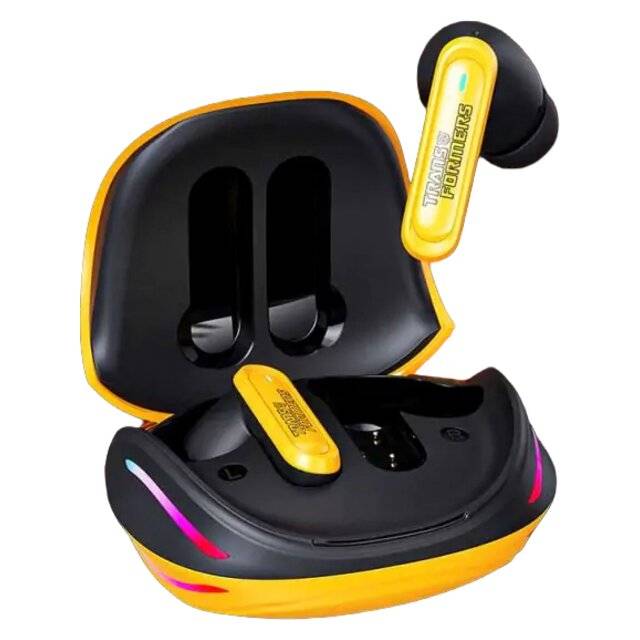 سماعات Transformers Bumblebee T10 Pro بلوتوث 6.0 مع مايك أصفر - 4
