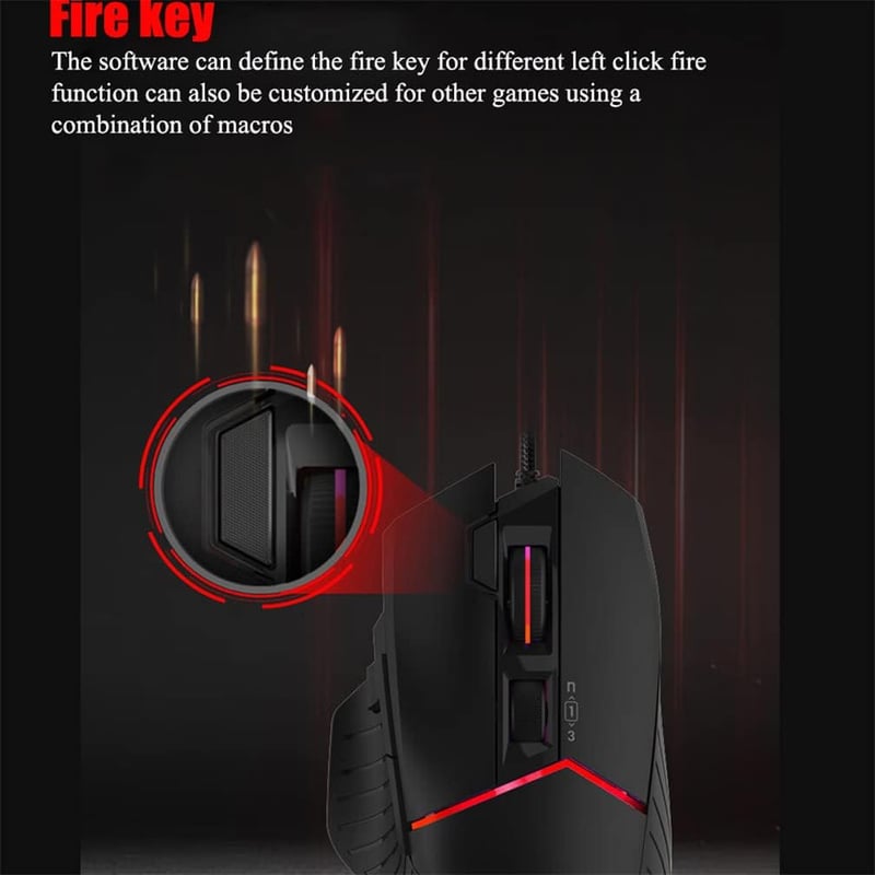 ماوس Bloody W95 Max 12000 DPI سلكي RGB أسود - 16