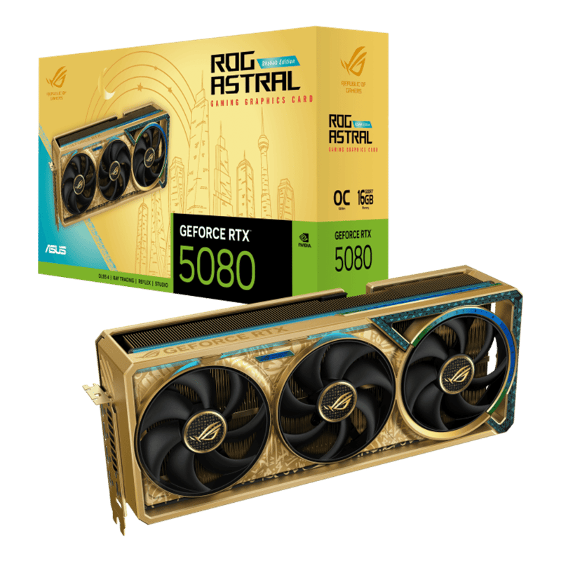 كارت شاشة ASUS ROG Astral GeForce RTX 5080 16GB GDDR7 Gold OC Edition - 1